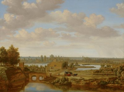 Panorama vicino ad Arnhem con il Rijnpoort da Joris van der Haagen or Hagen